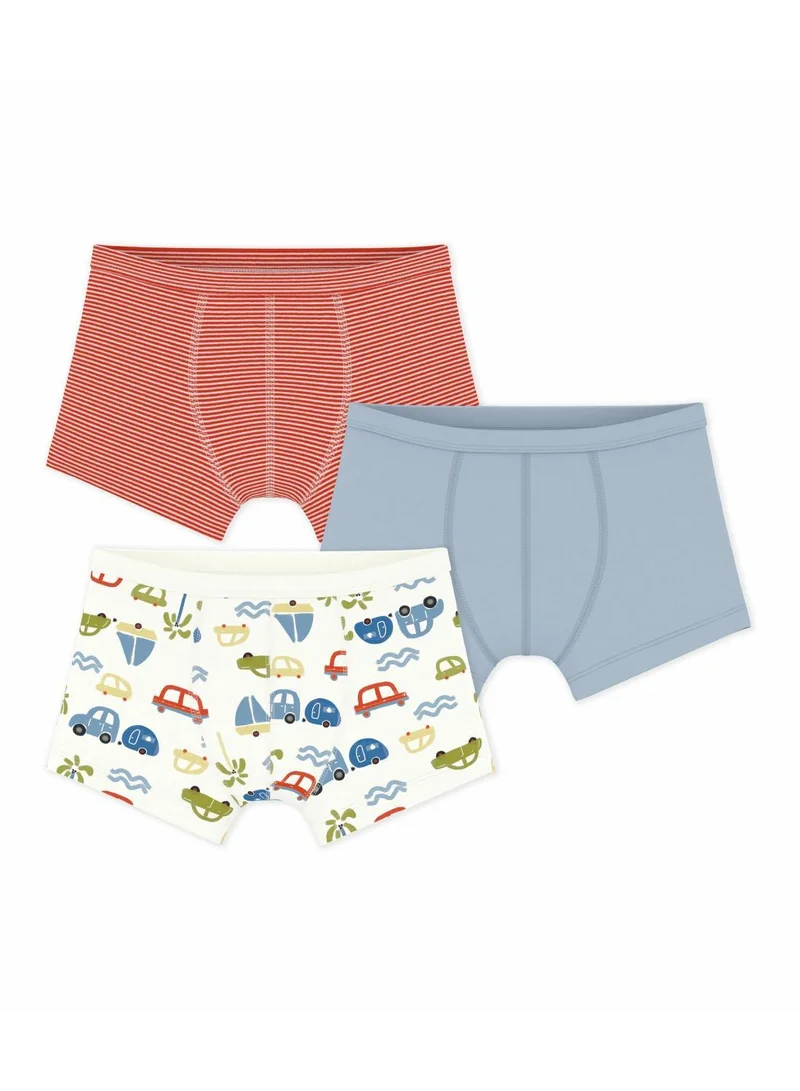 بيتي باتو Pack of children's printed cotton boxers with covered waistbands